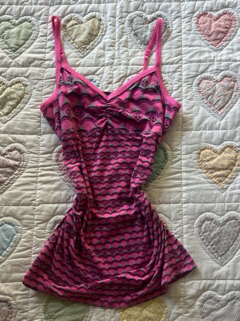 Express Pink Y2K cami top fairy core spaghetti strap tank top size M vintage - Picture 3 of 7